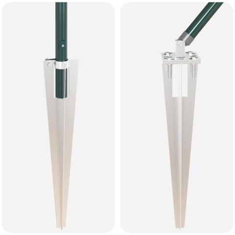 Słupek ogrodzeniowy. Inny 52 pcs Szary 3,2 x 3,2 x 140 cm Stal