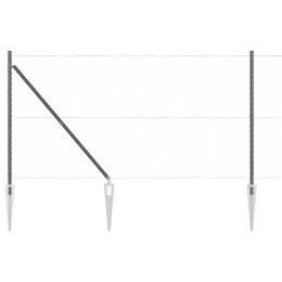 Słupek ogrodzeniowy. Inny 52 pcs Szary 3,2 x 3,2 x 140 cm Stal