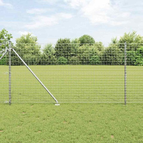 Słupek ogrodzeniowy. Inny 52 pcs Szary 3,2 x 3,2 x 140 cm Stal