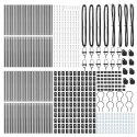 Słupek ogrodzeniowy. Inny 52 pcs Szary 3,2 x 3,2 x 150 cm Stal