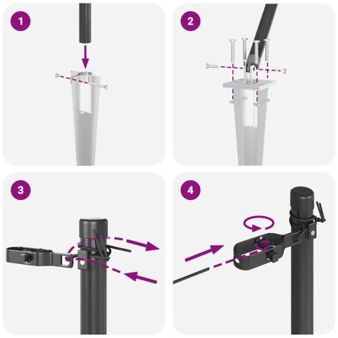 Słupek ogrodzeniowy. Inny 52 pcs Szary 3,2 x 3,2 x 170 cm Stal