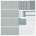 Słupek ogrodzeniowy. Inny 52 pcs Szary 3,2 x 3,2 x 180 cm Stal