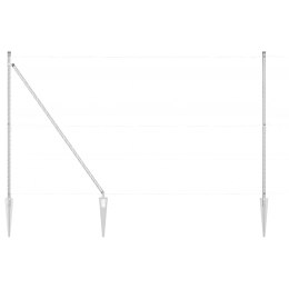 Słupek ogrodzeniowy. Inny 52 pcs Szary 3,2 x 3,2 x 180 cm Stal