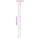 Słupek ogrodzeniowy. Inny 52 pcs Szary 3,2 x 3,2 x 200 cm Stal