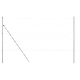 Słupek ogrodzeniowy. Inny 52 pcs Szary 3,2 x 3,2 x 210 cm Stal