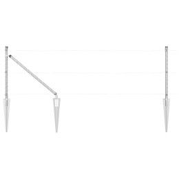 Słupek ogrodzeniowy. Inny 52 pcs Szary 3,2 x 3,2 x 60 cm Stal