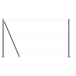 Słupek ogrodzeniowy. Inny 52 pcs Szary 3,2 x 3,2 x 68,5 cm Stal