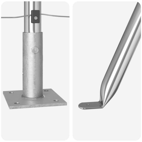 Słupek ogrodzeniowy. Inny 52 pcs Szary 3,2 x 3,2 x 68,5 cm Stal