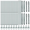 Słupek ogrodzeniowy. Inny 52 pcs Szary 3,2 x 3,2 x 78,5 cm Stal