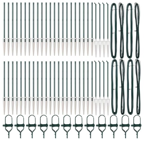 Słupek ogrodzeniowy. Inny 52 pcs Szary 3,2 x 3,2 x 80 cm Stal