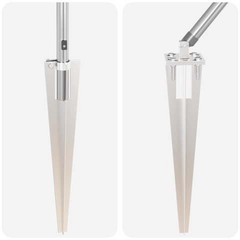 Słupek ogrodzeniowy. Inny 52 pcs Szary 3,2 x 3,2 x 80 cm Stal