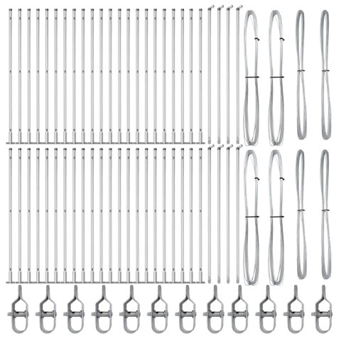 Słupek ogrodzeniowy. Inny 52 pcs Szary 3,2 x 3,2 x 83,5 cm Stal