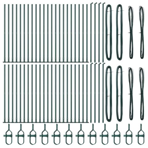 Słupek ogrodzeniowy. Inny 52 pcs Szary 3,2 x 3,2 x 88,5 cm Stal