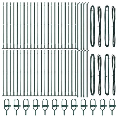 Słupek ogrodzeniowy. Inny 52 pcs Szary 3,2 x 3,2 x 90 cm Stal