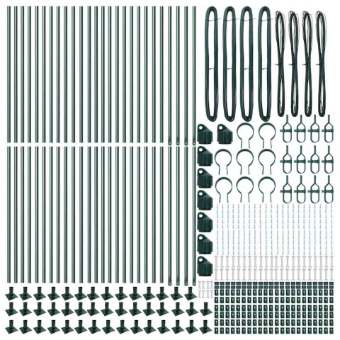 Słupek ogrodzeniowy. Inny 52 pcs Szary 3,2 x 3,2 x 90 cm Stal