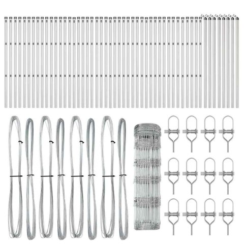 Ogrodzenie pastwiskowe Srebrny 100 x 0.8 m Stal galwanizowana