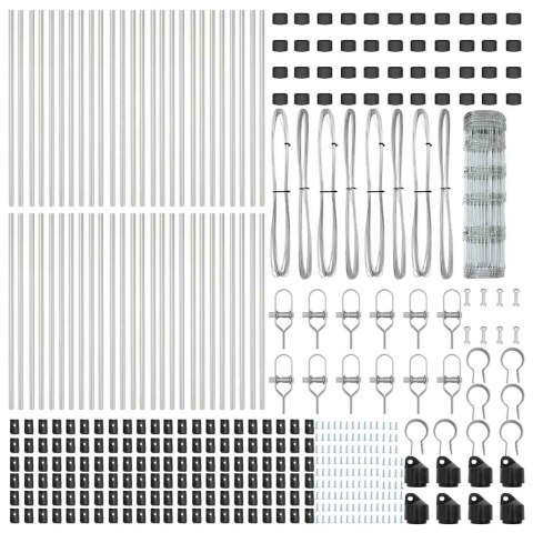Ogrodzenie pastwiskowe Srebrny 100 x 0.8 m Stal galwanizowana