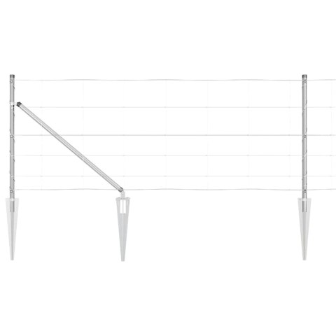 Ogrodzenie pastwiskowe Srebrny 100 x 0.8 m Stal galwanizowana