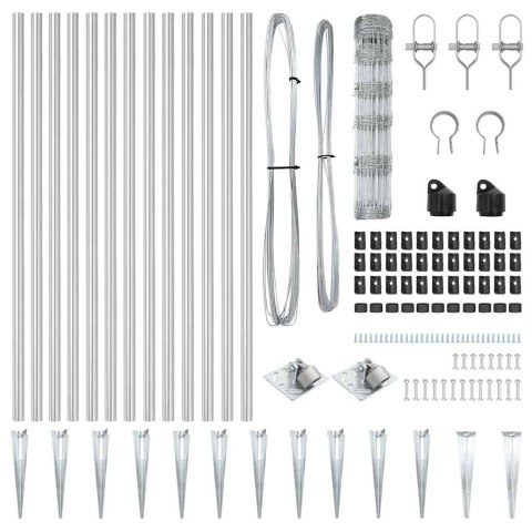 Ogrodzenie pastwiskowe Srebrny 100 x 0.8 m Stal galwanizowana