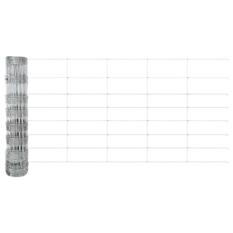 Ogrodzenie pastwiskowe Srebrny 100 x 0.8 m Stal galwanizowana