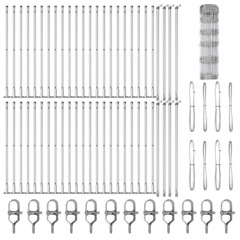 Ogrodzenie pastwiskowe Srebrny 100 x 0.8 m Stal galwanizowana