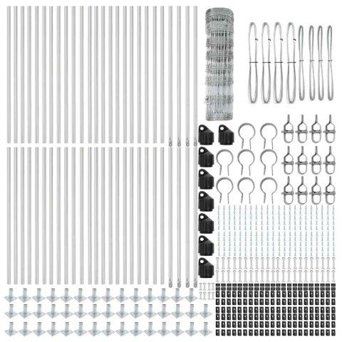 Ogrodzenie pastwiskowe Srebrny 100 x 0.8 m Stal galwanizowana