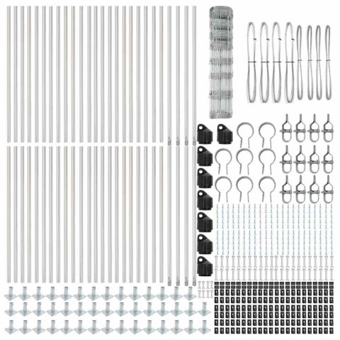 Ogrodzenie pastwiskowe Srebrny 100 x 1 m Stal galwanizowana