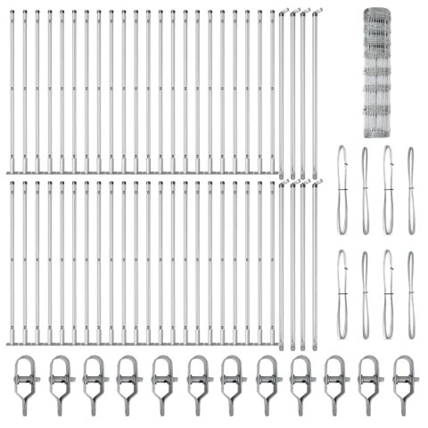 Ogrodzenie pastwiskowe Srebrny 100 x 1 m Stal galwanizowana