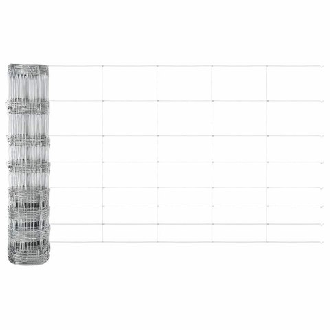 Ogrodzenie pastwiskowe Srebrny 100 x 1 m Stal galwanizowana
