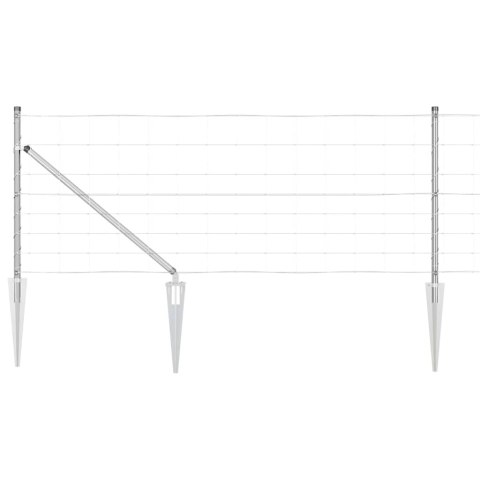 Ogrodzenie pastwiskowe Srebrny 50 x 0.8 m Stal galwanizowana