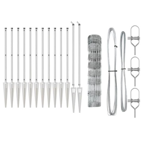 Ogrodzenie pastwiskowe Srebrny 50 x 0.8 m Stal galwanizowana