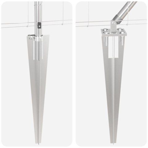 Ogrodzenie pastwiskowe Srebrny 50 x 0.8 m Stal galwanizowana