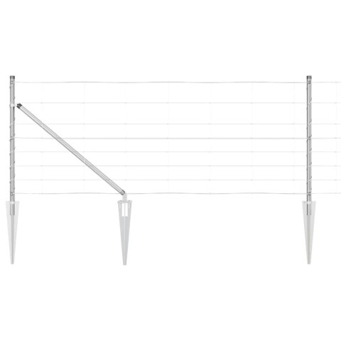 Ogrodzenie pastwiskowe Srebrny 50 x 0.8 m Stal galwanizowana