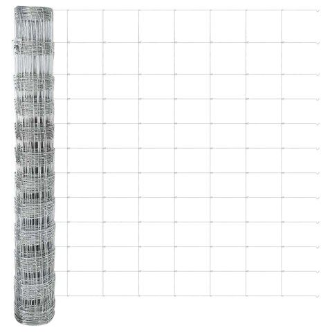 Ogrodzenie pastwiskowe Srebrny 50 x 1.2 m Stal galwanizowana