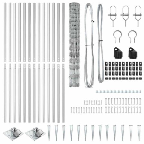 Ogrodzenie pastwiskowe Srebrny 50 x 1.2 m Stal galwanizowana