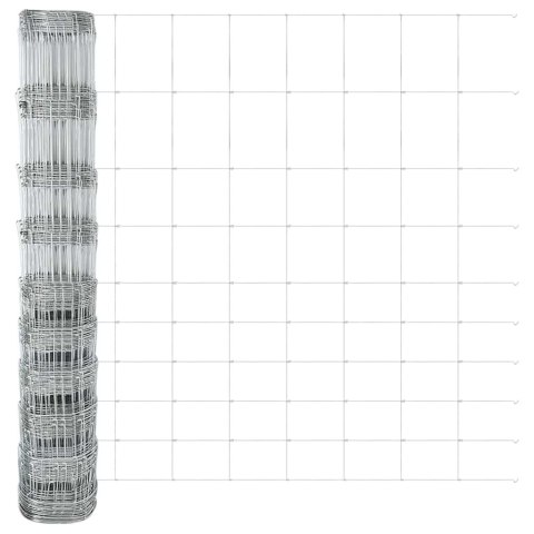Ogrodzenie pastwiskowe Srebrny 50 x 1.2 m Stal galwanizowana