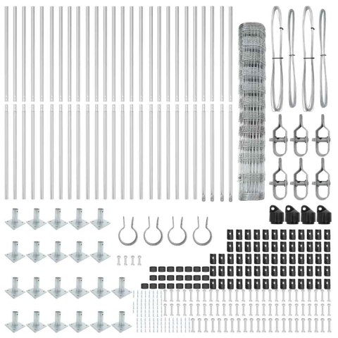 Ogrodzenie pastwiskowe Srebrny 50 x 1.2 m Stal galwanizowana