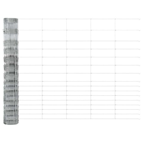 Ogrodzenie pastwiskowe Srebrny 50 x 1.2 m Stal galwanizowana