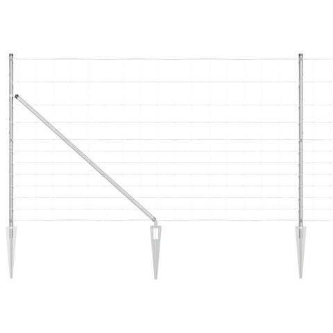 Ogrodzenie pastwiskowe Srebrny 50 x 1.4 m Stal galwanizowana