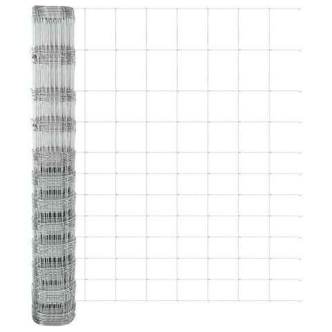 Ogrodzenie pastwiskowe Srebrny 50 x 1.4 m Stal galwanizowana