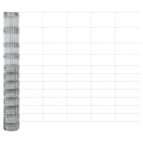 Ogrodzenie pastwiskowe Srebrny 50 x 1.4 m Stal galwanizowana