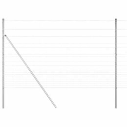 Ogrodzenie pastwiskowe Srebrny 50 x 1.5 m Stal galwanizowana