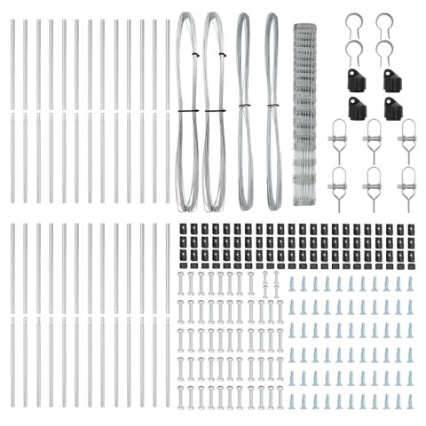 Ogrodzenie pastwiskowe Srebrny 50 x 1.5 m Stal galwanizowana