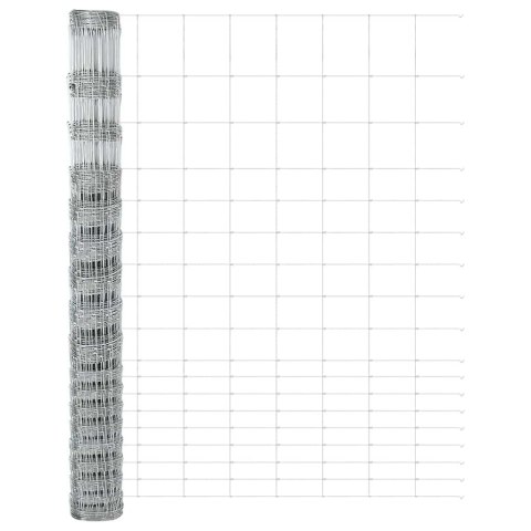 Ogrodzenie pastwiskowe Srebrny 50 x 1.5 m Stal galwanizowana