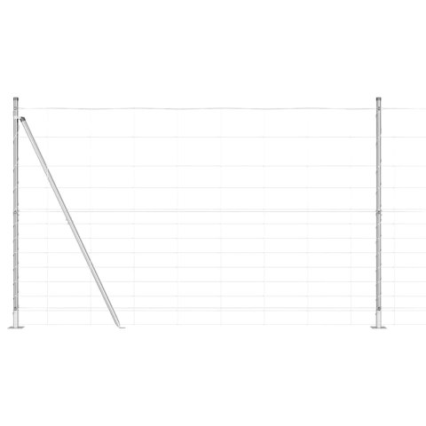 Ogrodzenie pastwiskowe Srebrny 50 x 1.5 m Stal galwanizowana