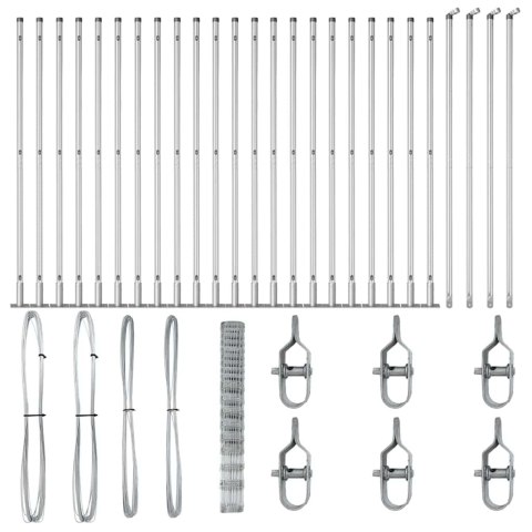Ogrodzenie pastwiskowe Srebrny 50 x 1.5 m Stal galwanizowana