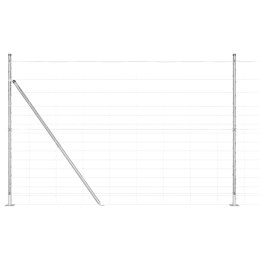 Ogrodzenie pastwiskowe Srebrny 50 x 1.6 m Stal galwanizowana