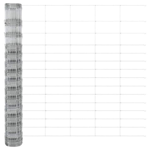 Ogrodzenie pastwiskowe Srebrny 50 x 1.6 m Stal galwanizowana
