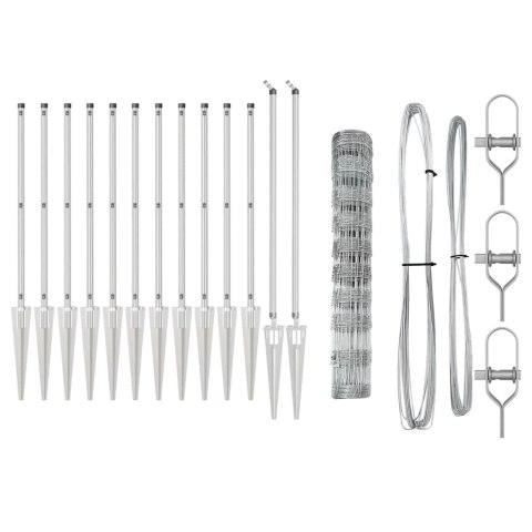 Ogrodzenie pastwiskowe Srebrny 50 x 1 m Stal galwanizowana