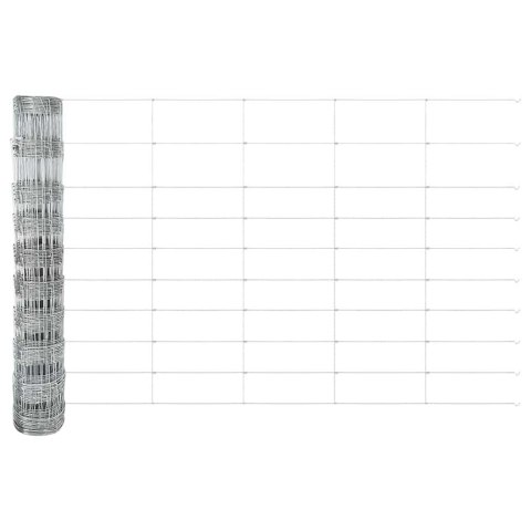 Ogrodzenie pastwiskowe Srebrny 50 x 1 m Stal galwanizowana
